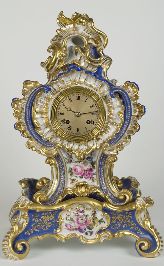 Porcelain rococo Clock